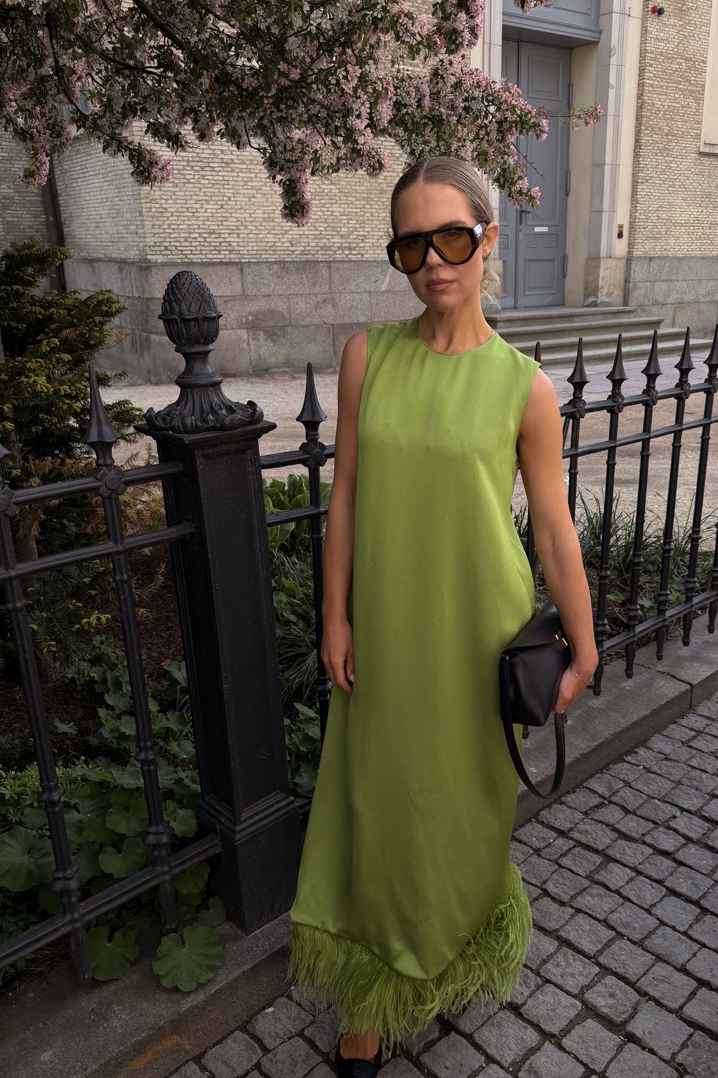 Carolina Herrera Feather Dress