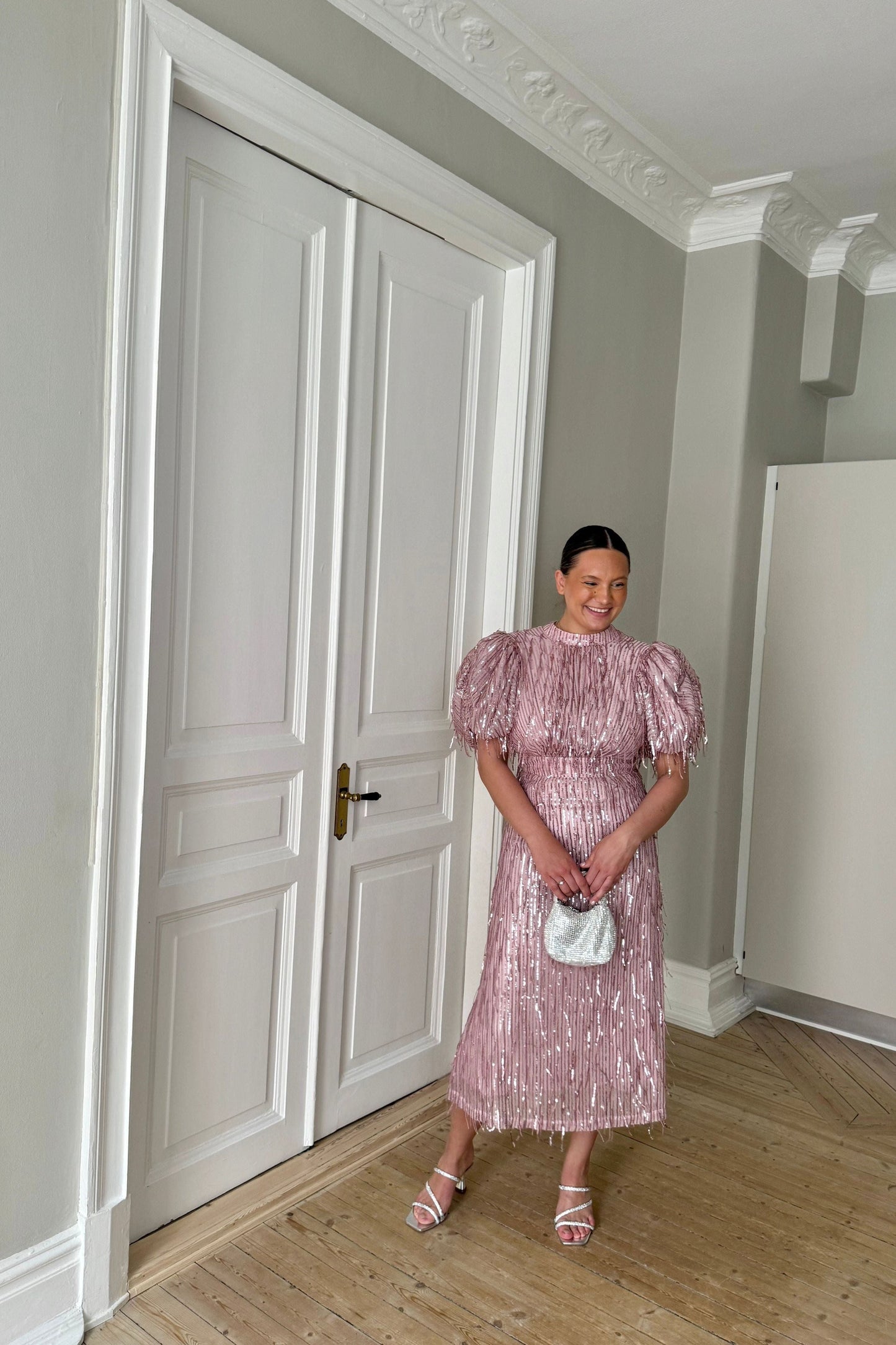 Rotate Pink Fringe Dress
