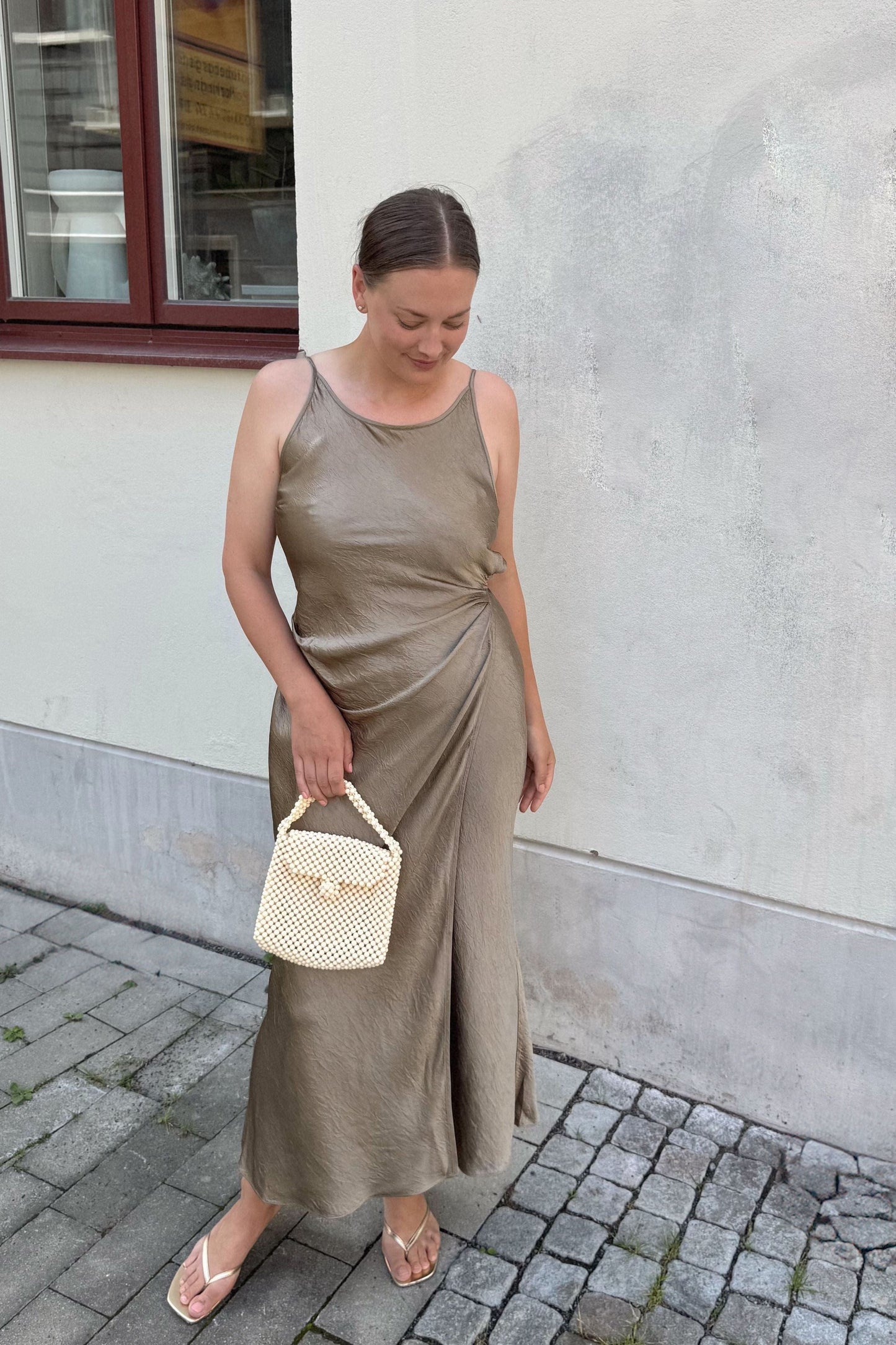 The Acne Satin Bronze dress