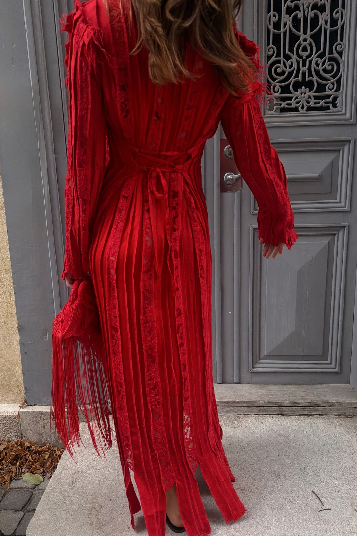 Kristine Boström Panel Red Dress