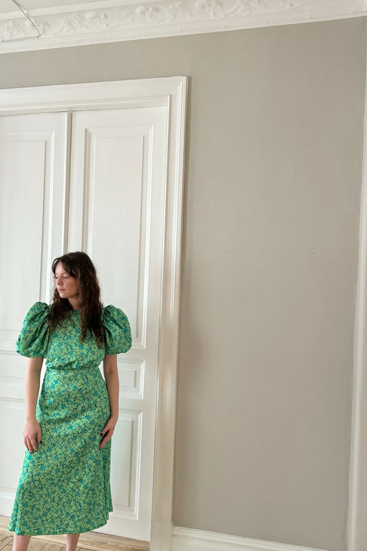 Rotate Green Flower Dress