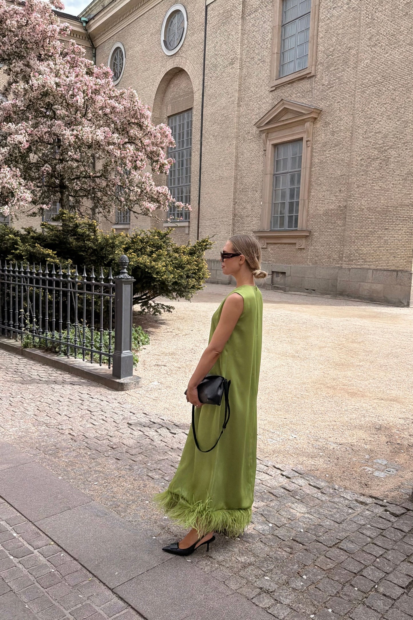 Carolina Herrera Feather Dress