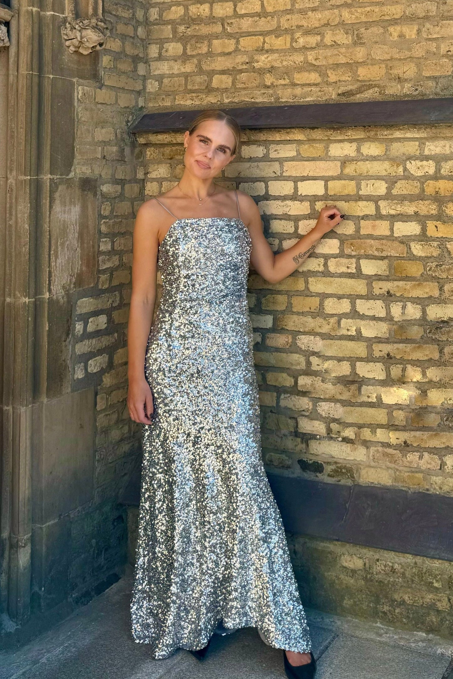Ganni Sequin Slip Dress