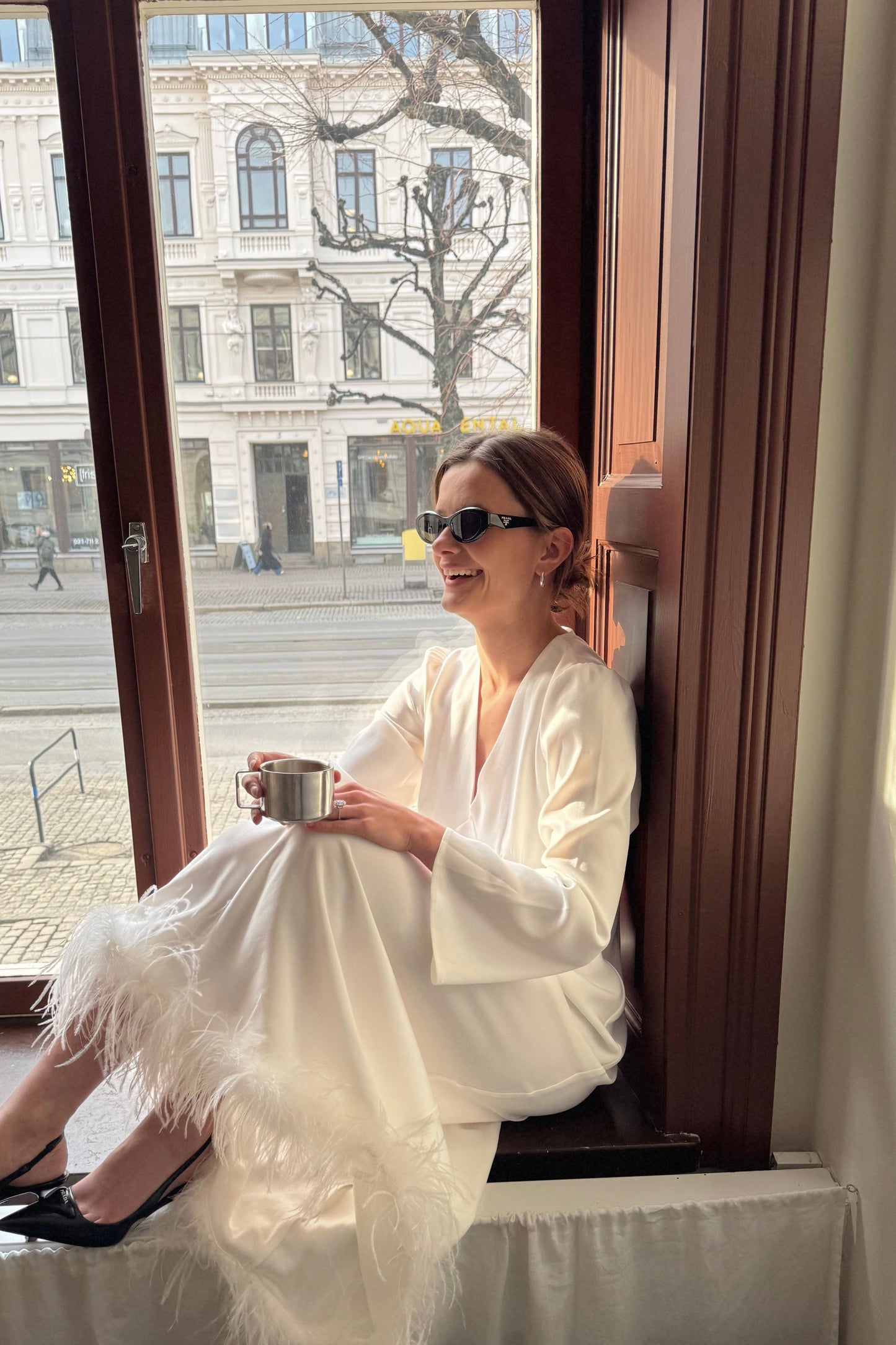 Rixo Feather Wedding Dress