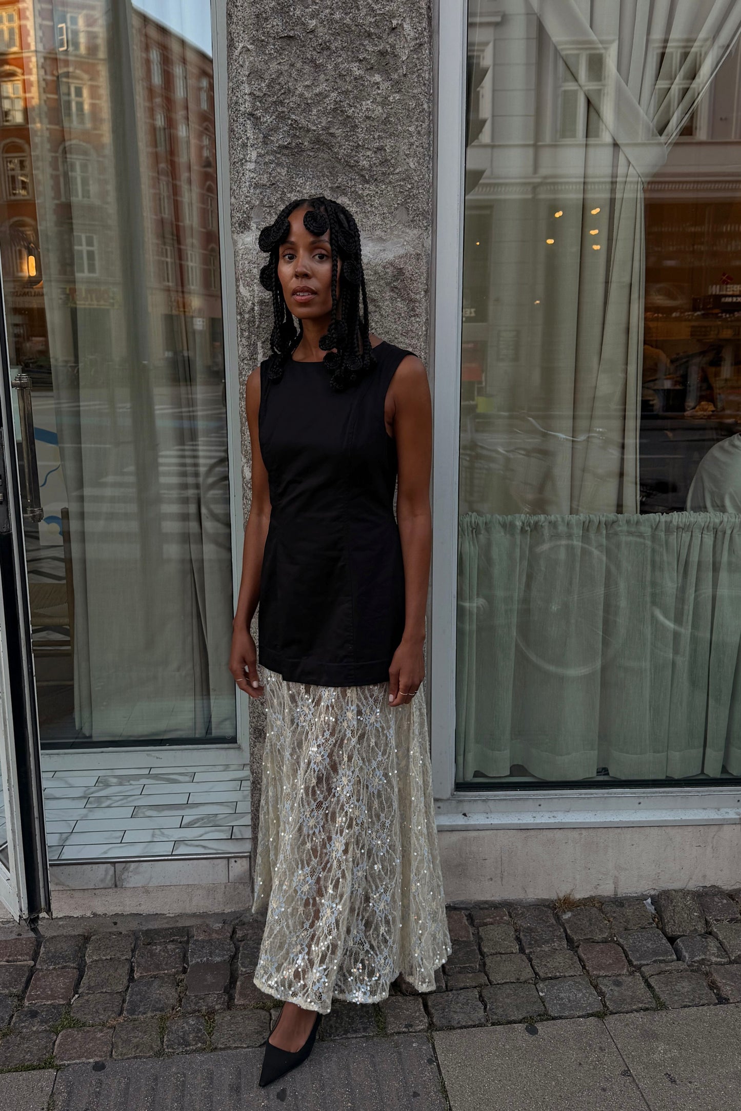 The Black And Sequin Dress