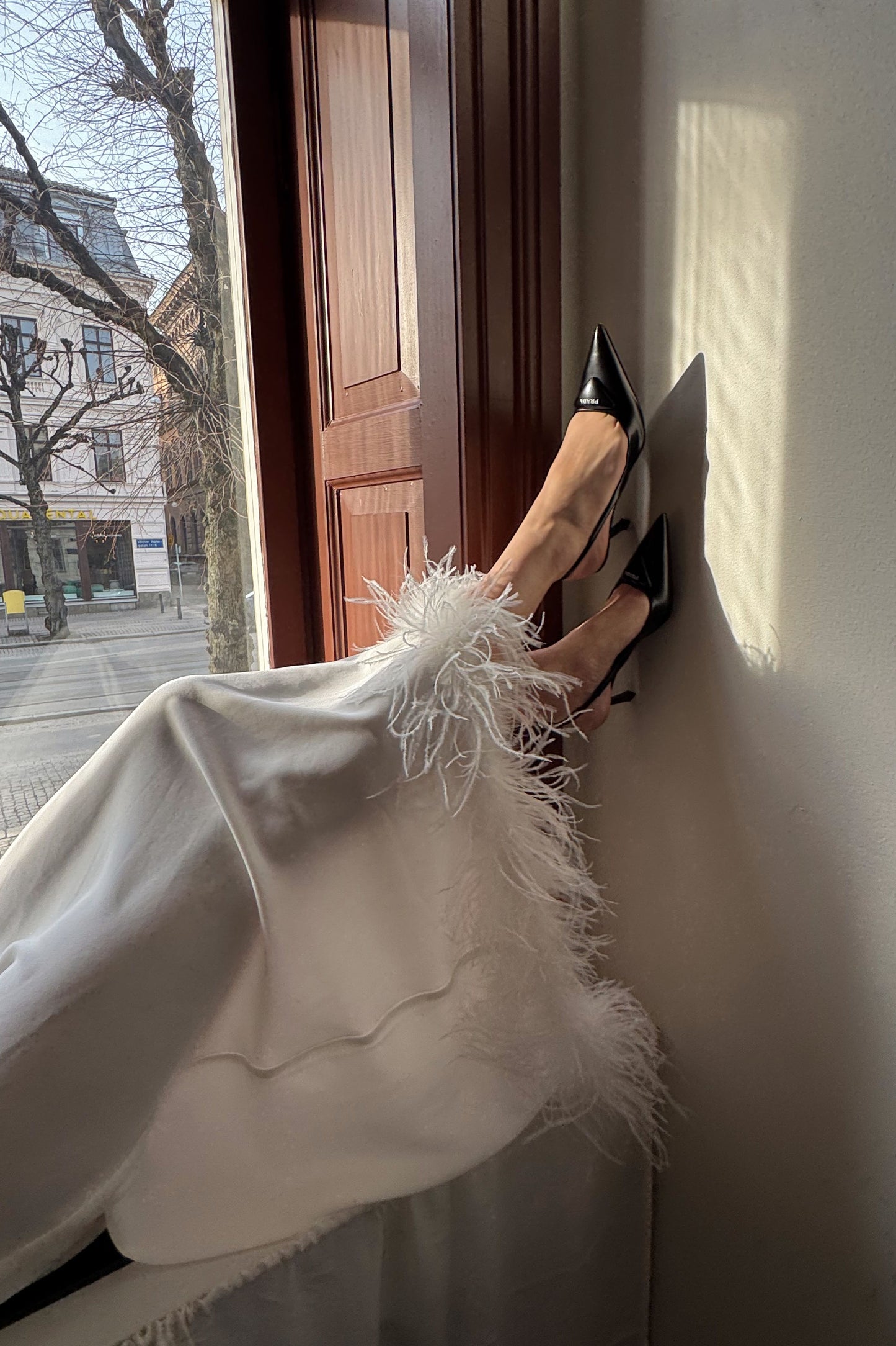 Rixo Feather Wedding Dress