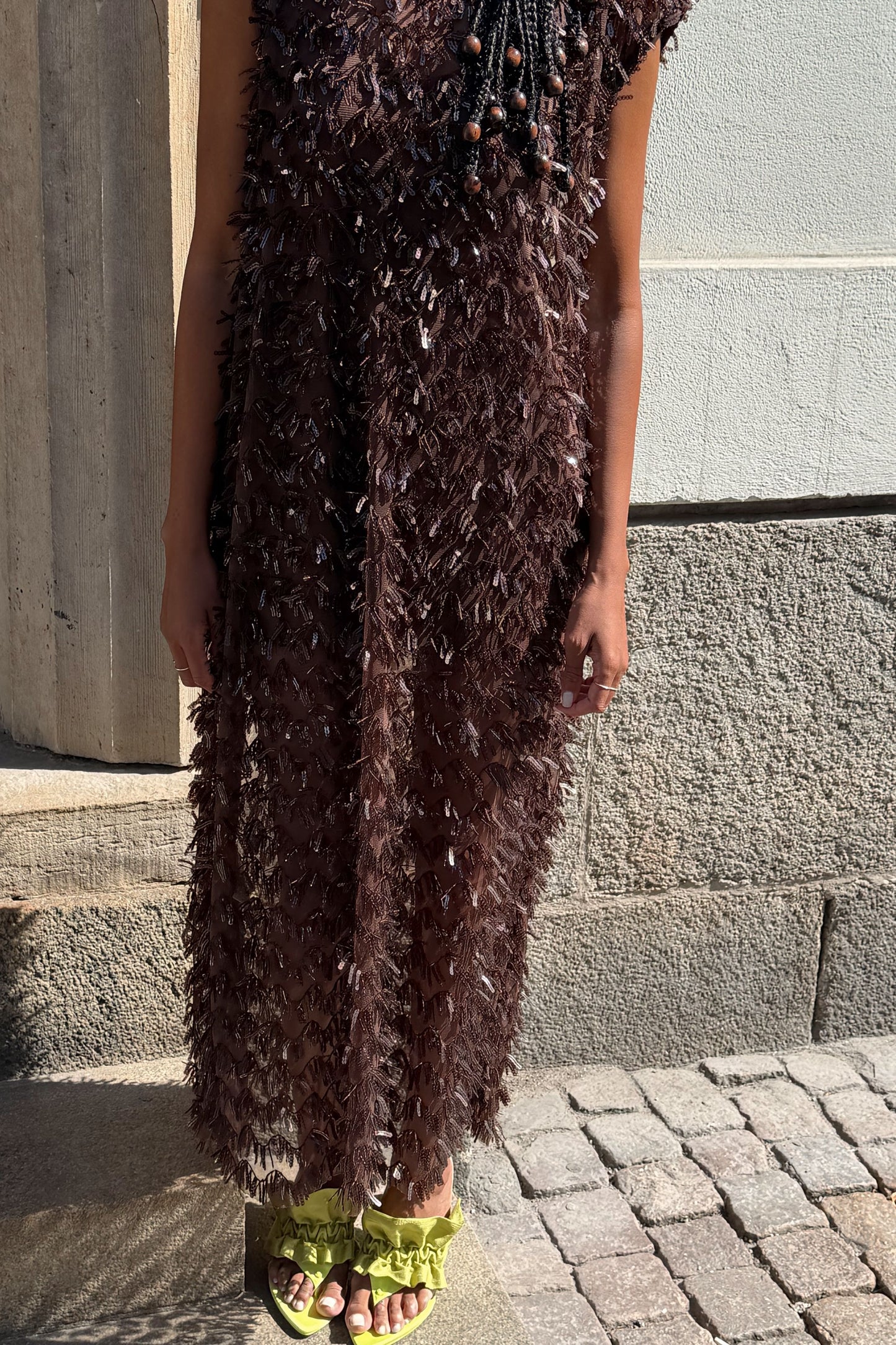 The Chocolate Sequin Maxi Dress