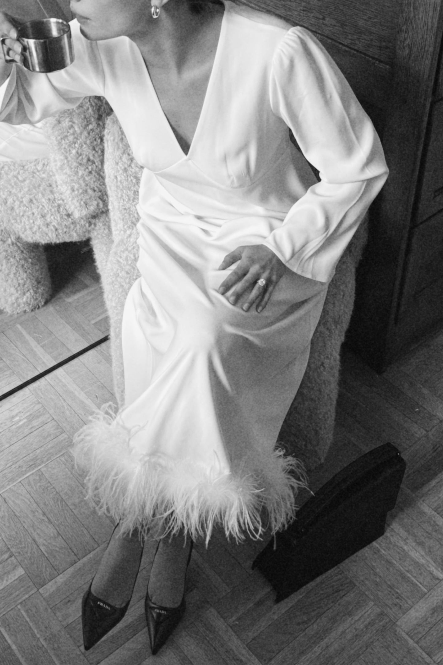 Rixo Feather Wedding Dress