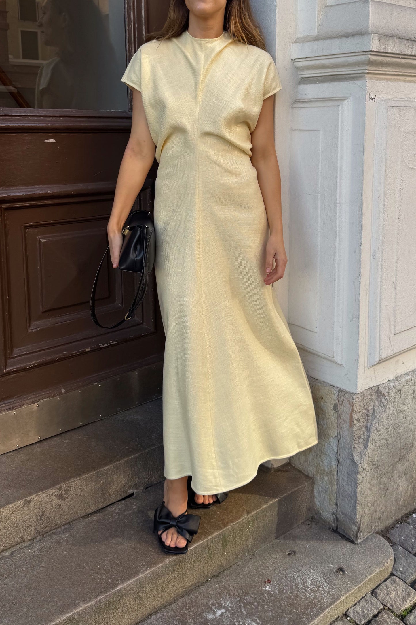 Toteme Slouch Waist Yellow Dress
