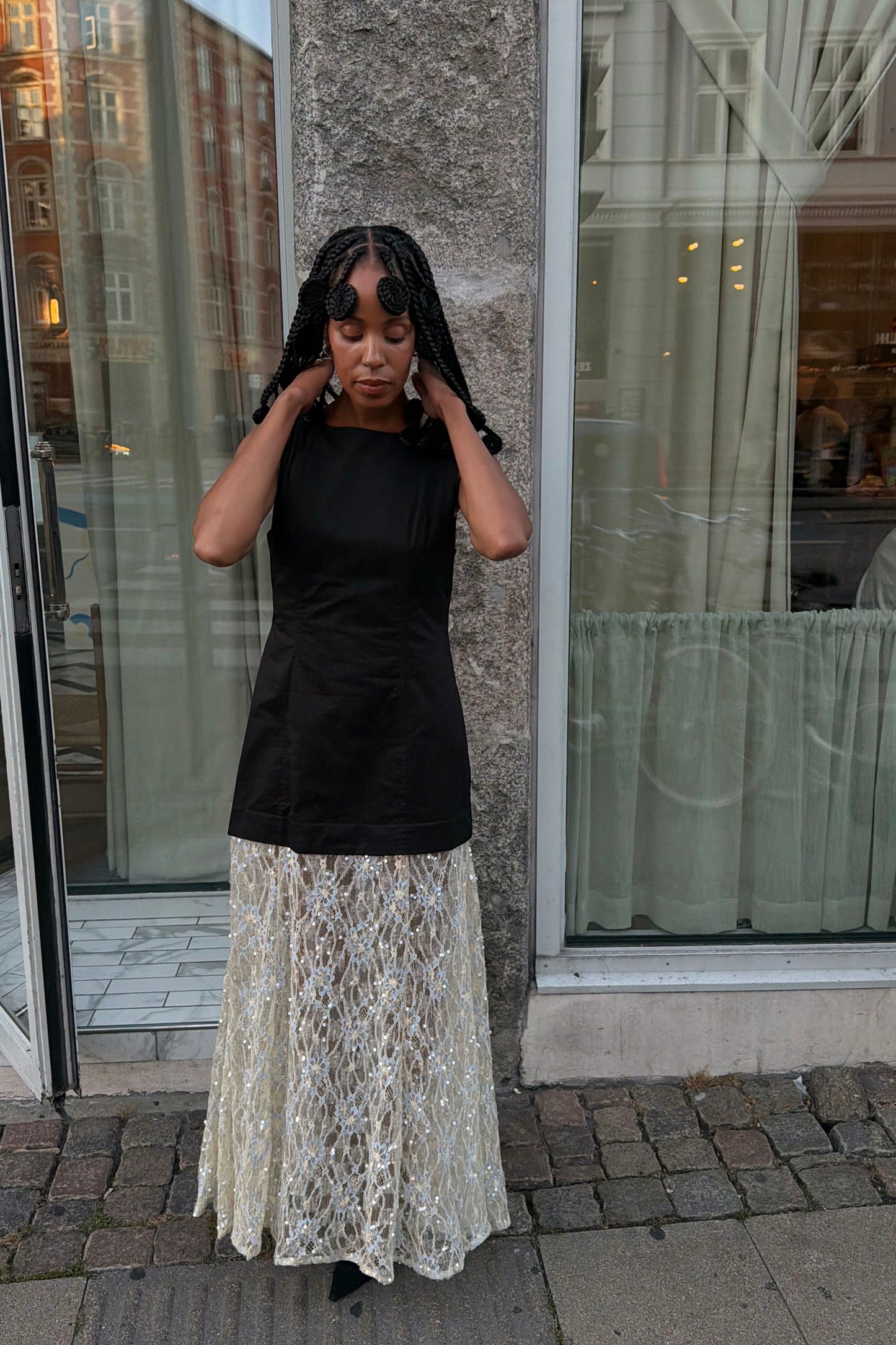 The Black And Sequin Dress