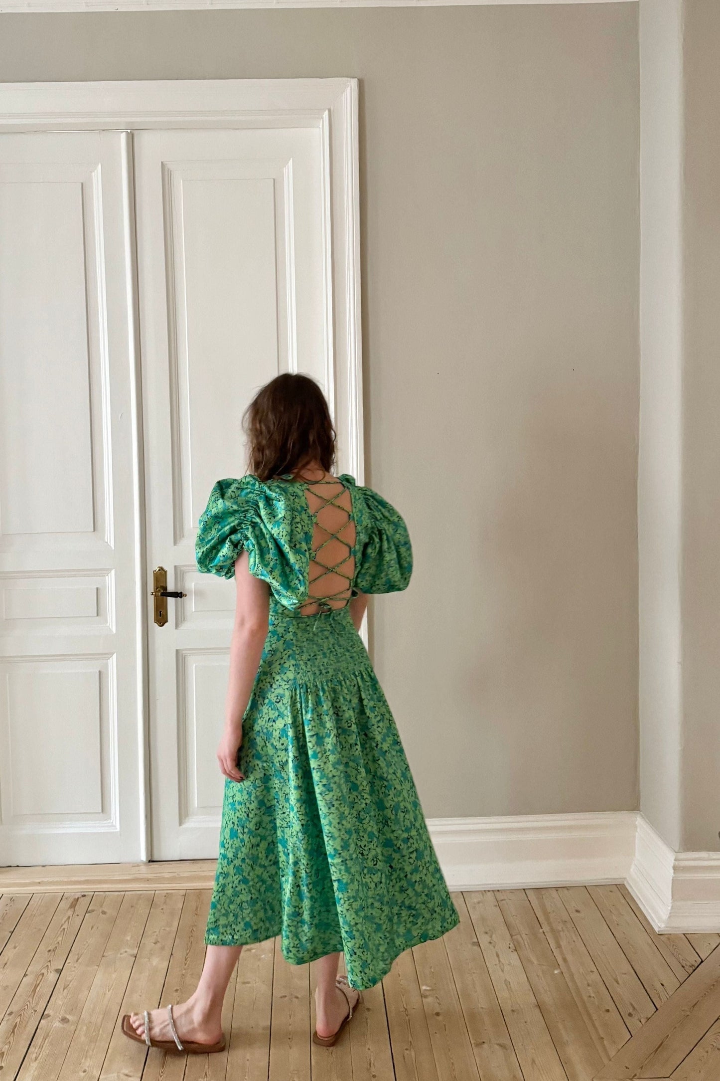 Rotate Green Flower Dress