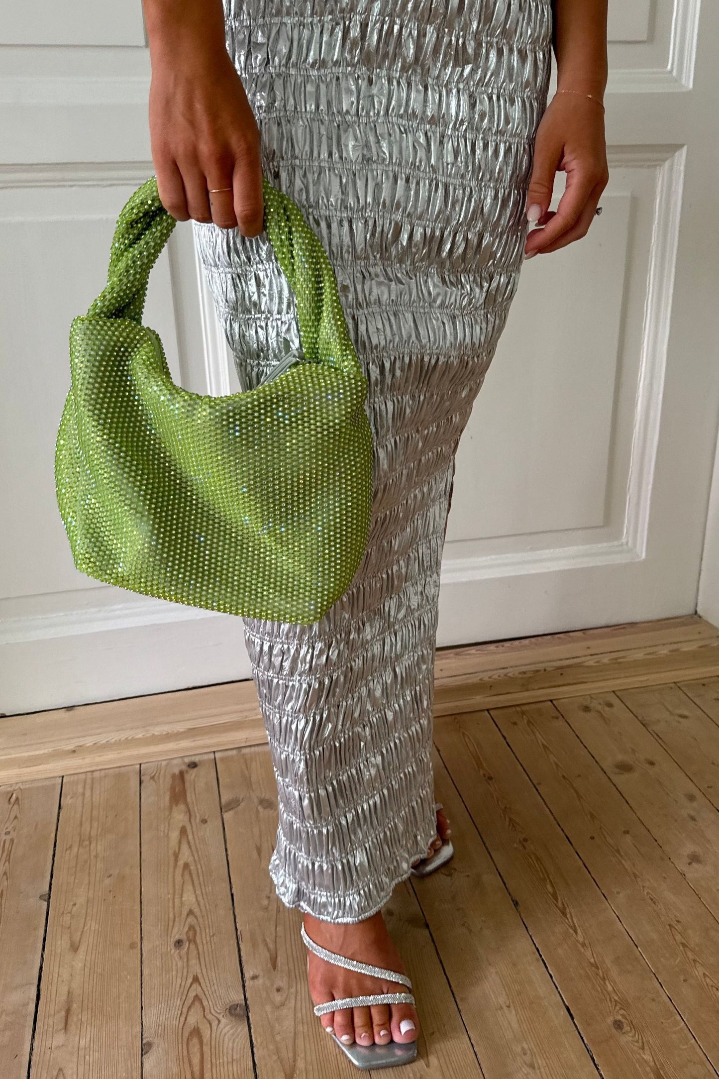 Rabens Saloner Metallic Dress