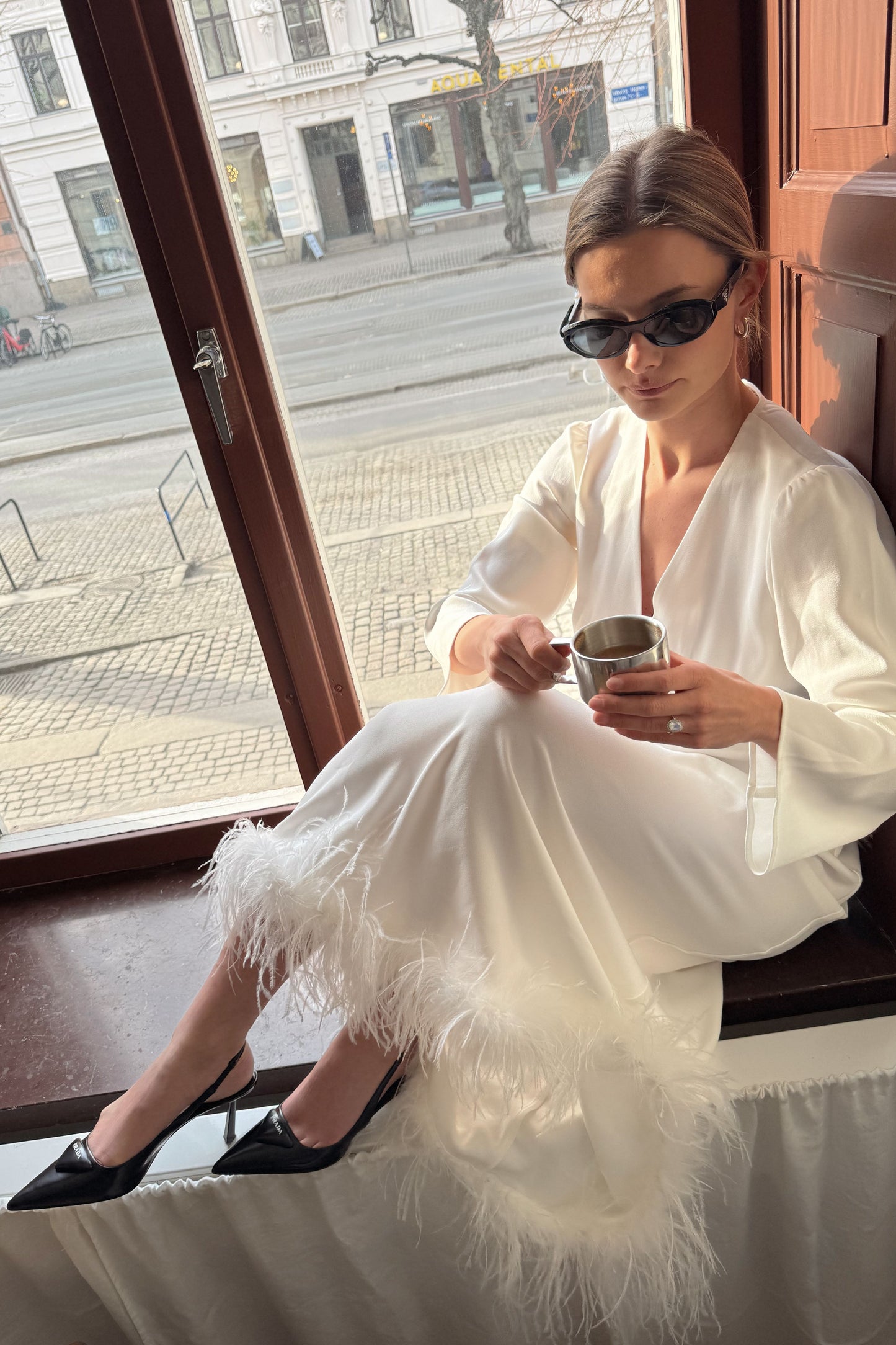 Rixo Feather Wedding Dress