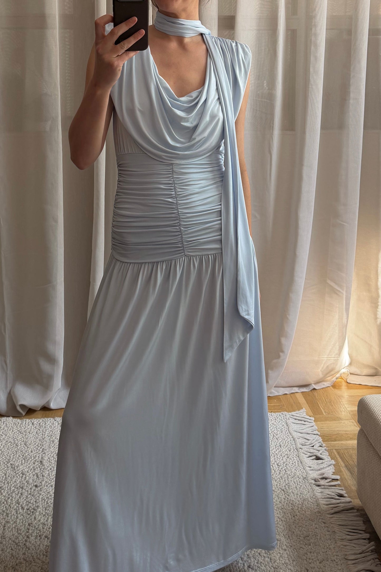 Gestuz Light Blue Maxi Dress