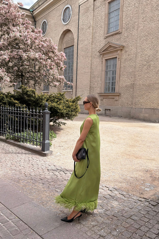Carolina Herrera Feather Dress