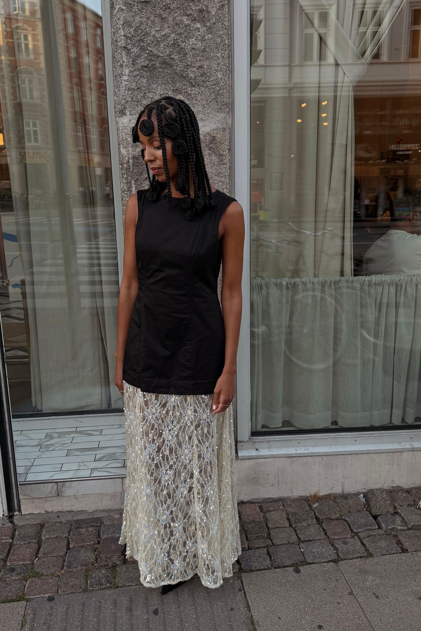The Black And Sequin Dress