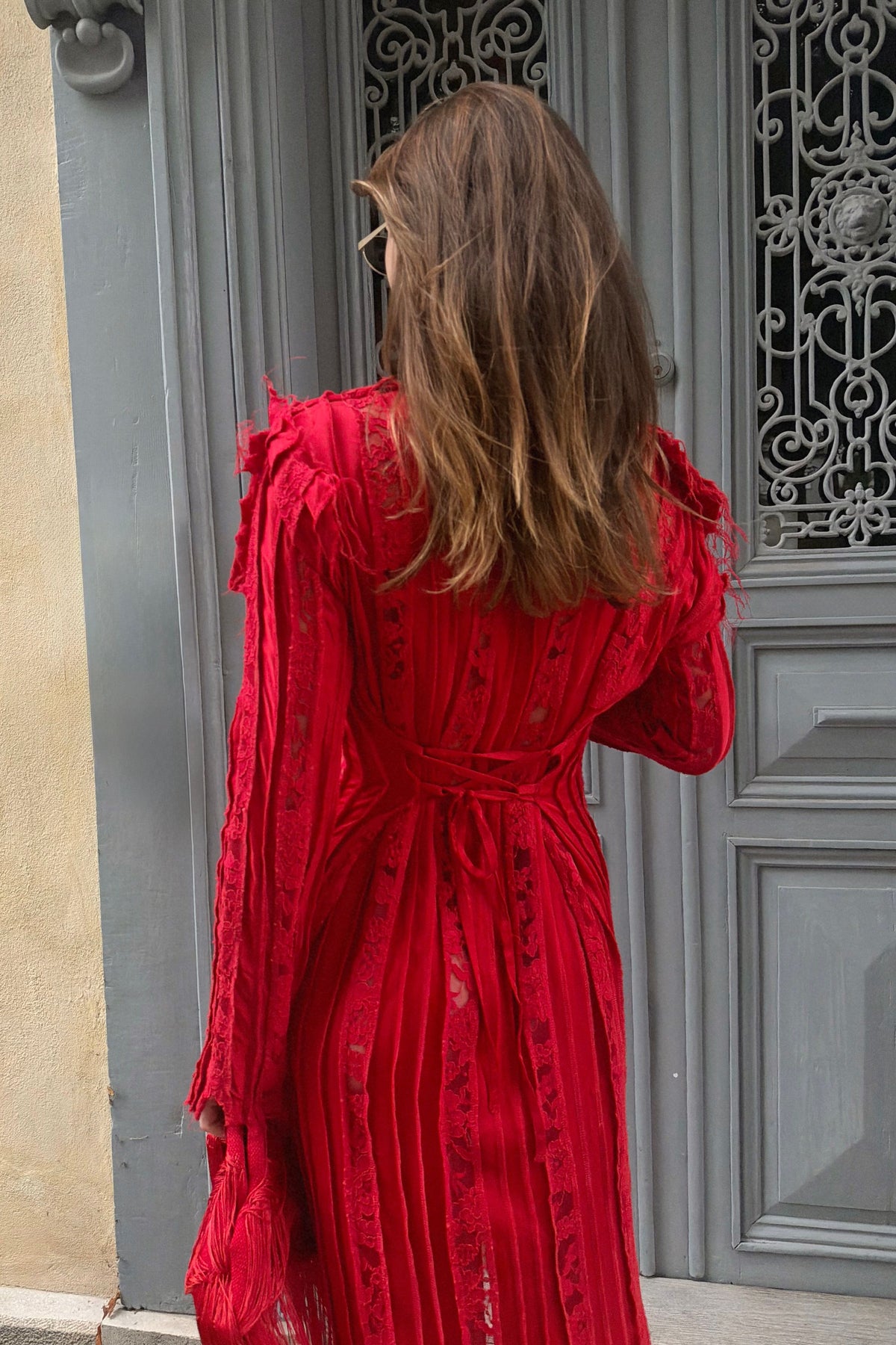 Kristine Boström Panel Red Dress