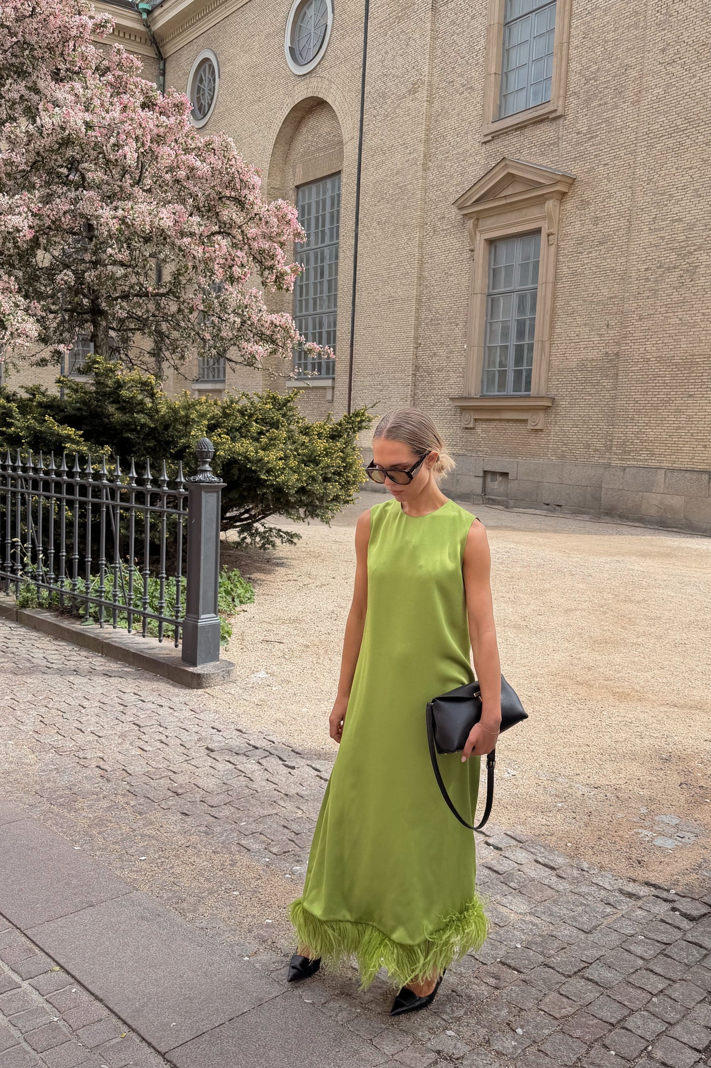 Carolina Herrera Feather Dress