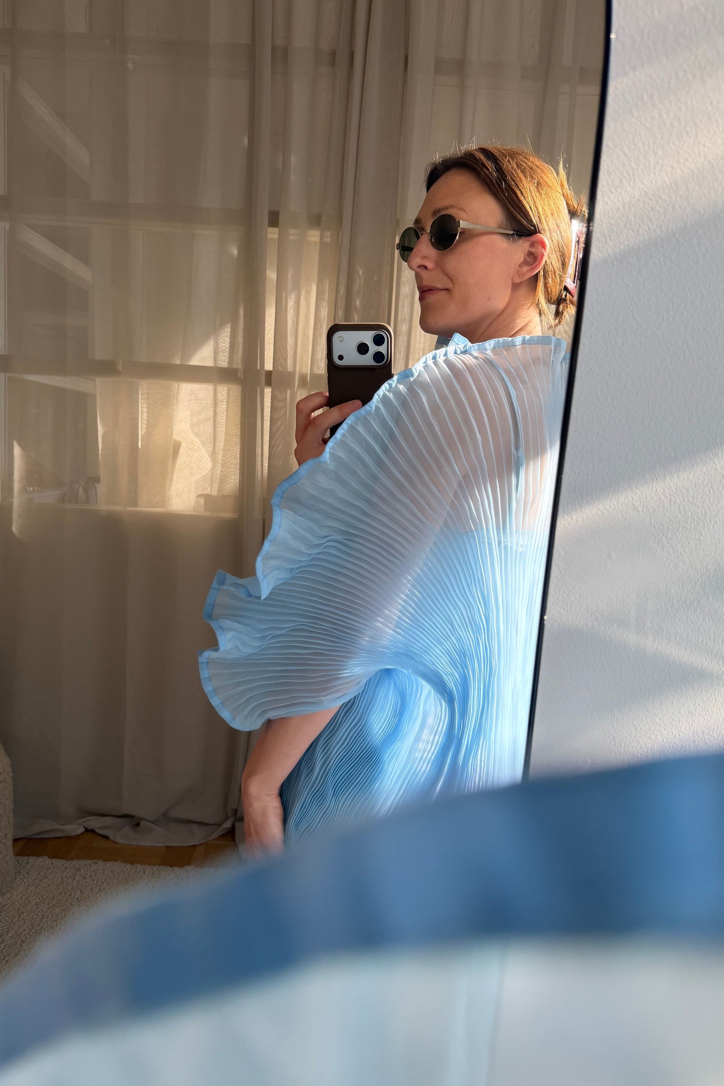 Linnea Hult Blue Dress