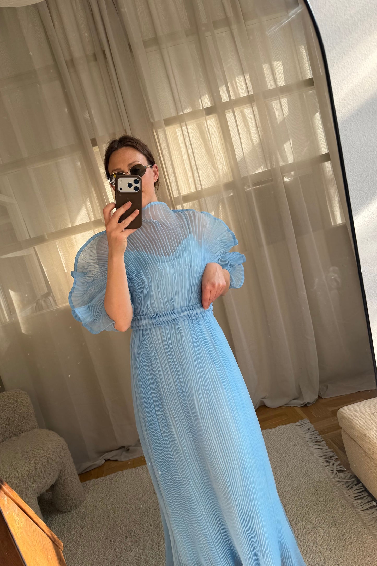Linnea Hult Blue Dress